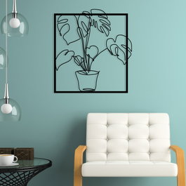 Wallity Store Escultura de Pared de Metal Negra